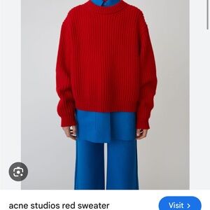 ACNE Studios Vibrant Red Crew Neck Sweater